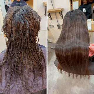 ロング カラー パーマ ヘアアレンジ メンズ キッズ ネイル マツエク・マツパ アイブロウ 🪽美髪の神🪽 💎RYUSEI💎のヘアスタイル