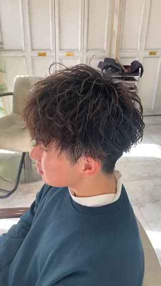パーマ メンズ 【店長】メンズ職人 短髪　ハイトーン🔥のヘアスタイル