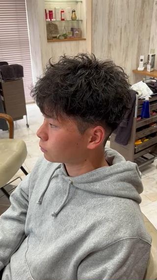 パーマ メンズ 【店長】メンズ職人 短髪　ハイトーン🔥のヘアスタイル