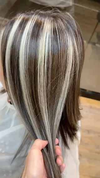 ロング カラー Cure2所属・🌈白いハイライト 🌈 🐶ノザワ🐶のヘアスタイル