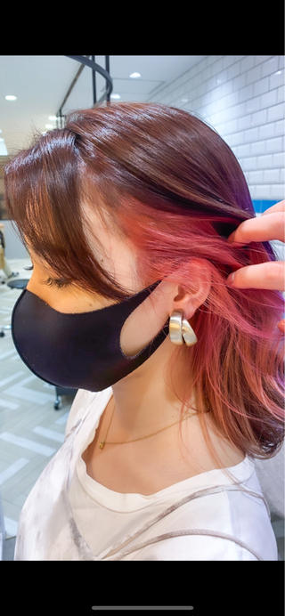 ミディアム カラー 新宿/韓国レイヤー 髪質改善カラー/角所のヘアスタイル