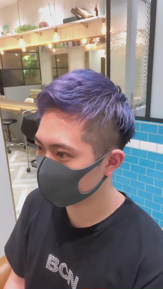 ショート カラー メンズ 新宿/韓国レイヤー 髪質改善カラー/角所のヘアスタイル