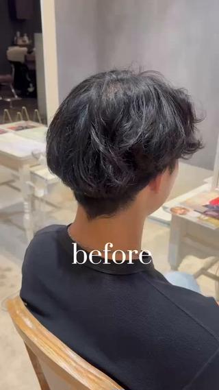 ショート メンズ 垢抜けカットパーマ メンズ特化/かのんのヘアスタイル