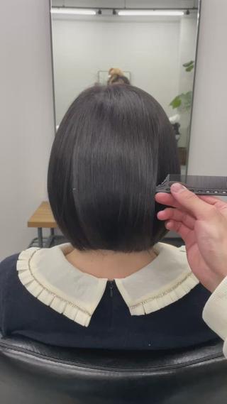 カラー+髪質改善の新規様メニュー
カラーは暗めチェリーブラウン