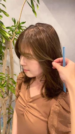 セミロング カラー Agu hair lang屋島店所属・大林　恵理 【Agu 屋島】のヘアスタイル
