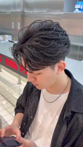 ショート パーマ メンズパーマ特化 園田　楓莉のヘアスタイル