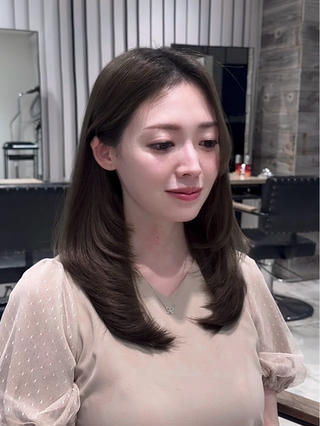 ミディアム カラー パーマ ヘアアレンジ IVY表参道所属・ヘアメイク小野リエ 韓国ハーフ🦊のヘアスタイル