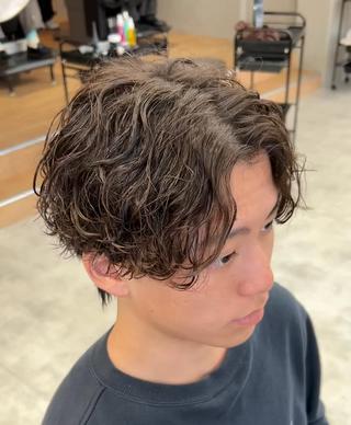 ミディアム パーマ メンズ メンズパーマ/ 新潟駅/佐藤裕のヘアスタイル