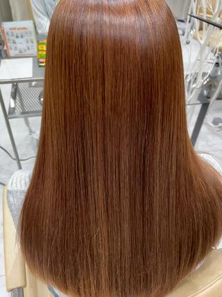 ロング カラー Ken 縮毛矯正/韓国風ヘアのヘアスタイル