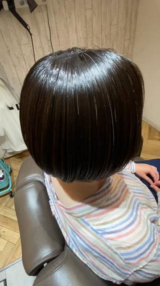 ショート 縮毛矯正☆白髪ぼかし 専門ゆうぞうのヘアスタイル