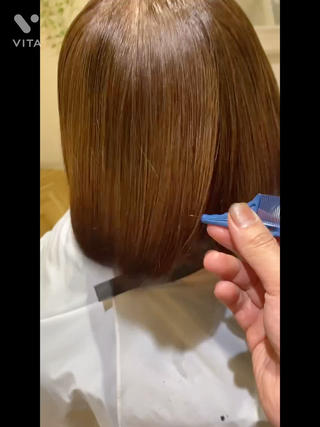 ミディアム 縮毛矯正☆白髪ぼかし 専門ゆうぞうのヘアスタイル