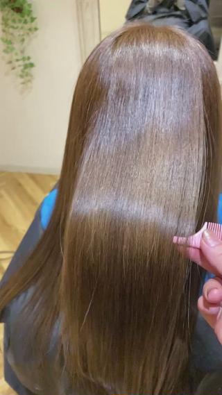 セミロング 縮毛矯正☆白髪ぼかし 専門ゆうぞうのヘアスタイル