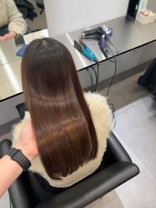 ロング 髪質改善/縮毛矯正 梅田茶屋町/西尾祐作のヘアスタイル