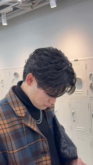 パーマ メンズ 🌀toa/波巻き✨ /メンズパーマ／栄のヘアスタイル