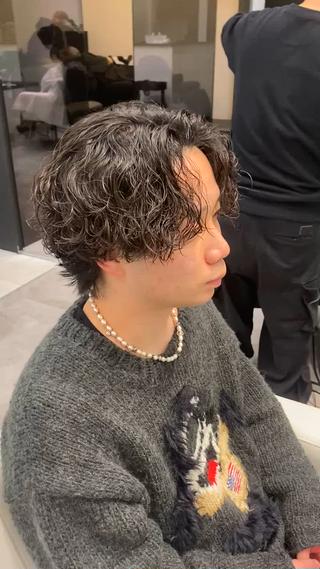 パーマ メンズ 韓国風メンズヘア💫 ツイスパ💫saraのヘアスタイル