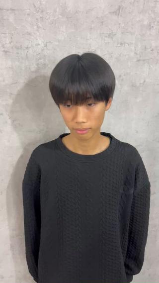 ショート カラー パーマ メンズ 森下 佑大のヘアスタイル