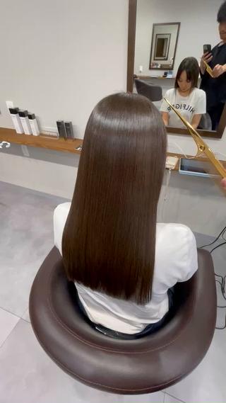 ロング 縮毛矯正、髪質改善／ 松田 龍之介のヘアスタイル