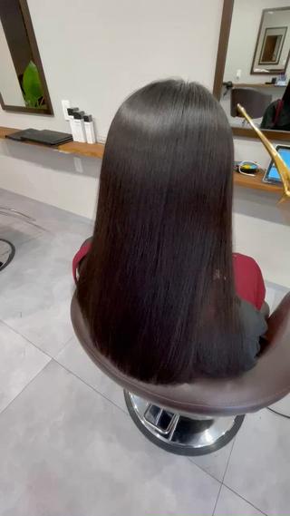 ロング 縮毛矯正、髪質改善／ 松田 龍之介のヘアスタイル