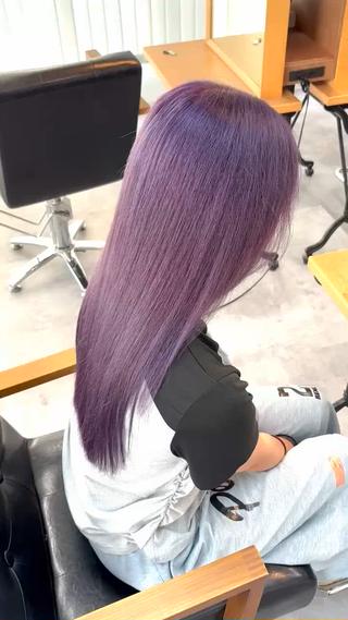 ラベンダーカラー
部分的に2回ブリーチ必要です!