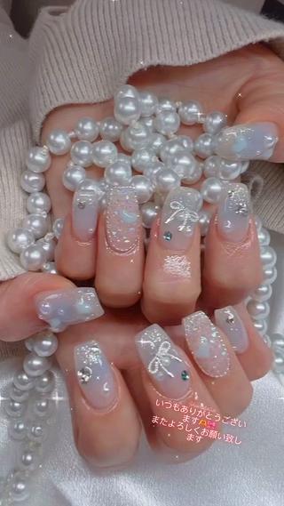 #長さだし#チップ長さだし#春ネイル#マグネットネイル#マグネット#スートン#ワンホンネイル#ピンクネイル#マグネットグラデーション#キラキラネイル#ワンホンネイル#韓国ネイル#パーツつけ放題 
