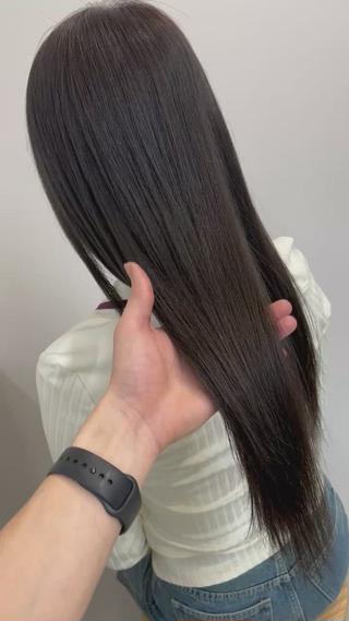 ロング 韓国風レイヤーカット グレージュ/大希のヘアスタイル