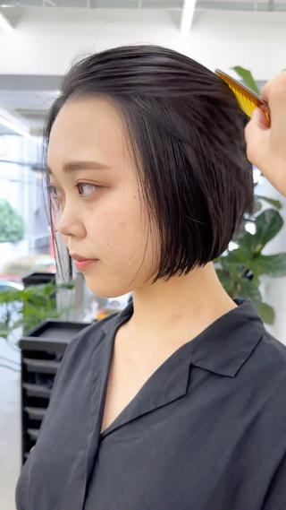 ショート カラー ボブ/レイヤー/ケア パーマ/リュウタのヘアスタイル