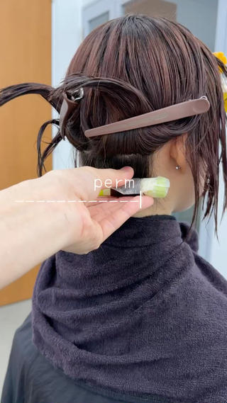 ショート パーマ ボブ/レイヤー/ケア パーマ/リュウタのヘアスタイル