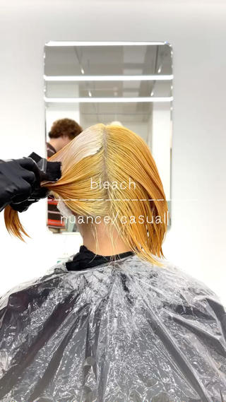 ミディアム カラー ボブ/レイヤー/ケア パーマ/リュウタのヘアスタイル