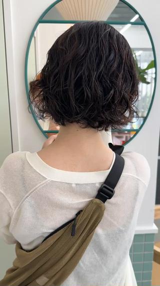 ショート パーマ ボブ/レイヤー/ケア パーマ/リュウタのヘアスタイル