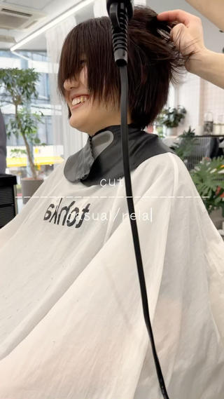 ショート カラー ボブ/レイヤー/ケア パーマ/リュウタのヘアスタイル