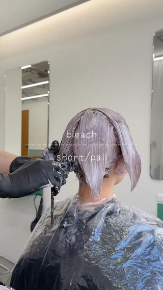 ショート カラー ボブ/レイヤー/ケア パーマ/リュウタのヘアスタイル