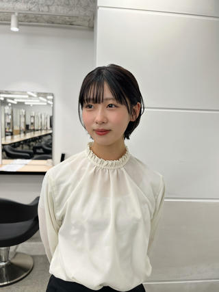 ショート 縮毛矯正/ハイトーン /パーマ/前原汐🎐のヘアスタイル