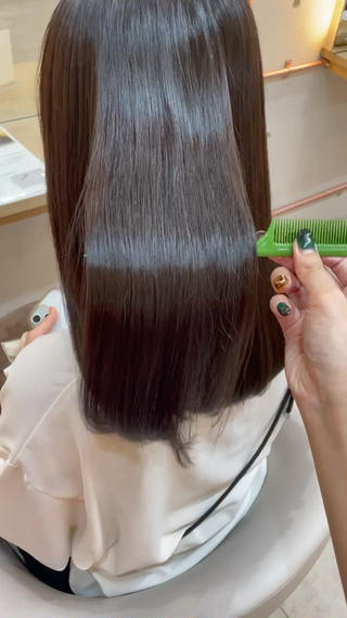 セミロング カラー ブリーチ無し透明感 カラー🦕まどかのヘアスタイル
