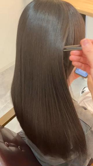 ロング カラー パーマ ヘアアレンジ キッズ 関内　髪質改善　特化 re:Magoのヘアスタイル