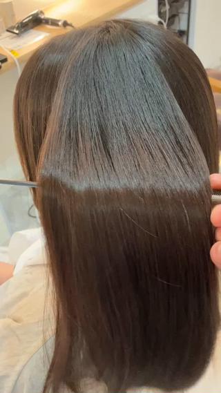 ロング カラー パーマ ヘアアレンジ キッズ 関内　髪質改善　特化 re:Magoのヘアスタイル