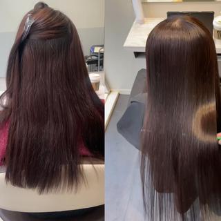 もう時代はお家で乾かすだけで美髪の時代です
初めて担当させて頂いたお客様からはもっと早く出会えていればよかったとの声を多くいただきます
アイロン仕上げ後のafterを載せる美容師さん多いですが僕の髪質改善ストレート(縮毛矯正)の投稿は加工なしドライ仕上げのみです。
【一般的な縮毛矯正】
シャンプー→1液塗布→お流し→ドライ→アイロン→2液塗布→お流し→完成
【髪質改善ストレート(縮毛矯正)】
シャンプー→ナノ化CMC塗布→1液塗布→お流し→ppt+ナノ化CMC塗布→ドライ→ラップブロー→水抜きアイロン→2液塗布→お流し→完成