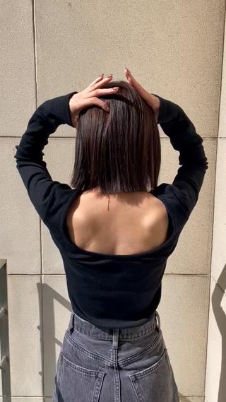 ショート カラー 艶カラー/レイヤー カット✂️近澤瑠以のヘアスタイル