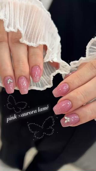 pink ×aurora lamé
ワンカラーコース
パーツ別途料金