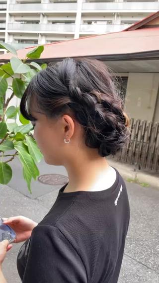 お呼ばれヘア 