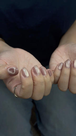 微粒子のマグでハートのワンポイント