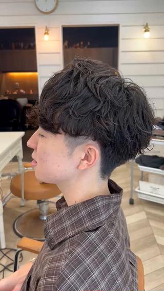 ショート パーマ 塚本 メンズ特化‼️のヘアスタイル