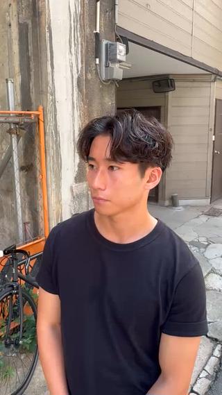 緩いシャドウパーマ 