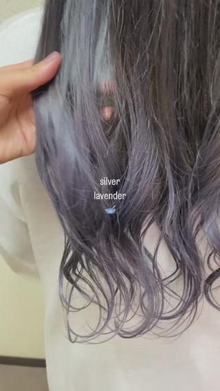 ブリーチ数回してます！
silver × lavenderをmix 