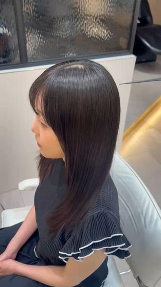 ロング カラー パーマ 韓国/ワンホン/新宿 レイヤー/リョウヤのヘアスタイル