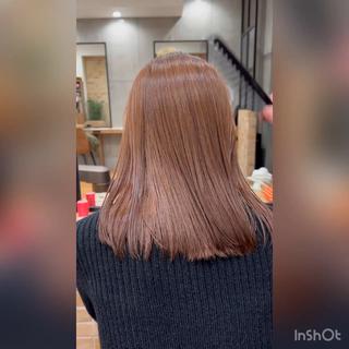 ミディアム ボブ/レイヤー/ 縮毛矯正/オオバコのヘアスタイル