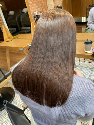 ロング 弱酸性ストレート 髪質改善/小野寺のヘアスタイル