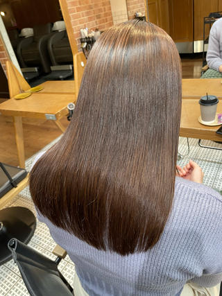 ロング 弱酸性ストレート 髪質改善/小野寺のヘアスタイル