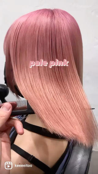 ミディアム カラー ally hairsalon English friendly所属・中性ウルフカット ケアブリーチ/ケイトのヘアスタイル