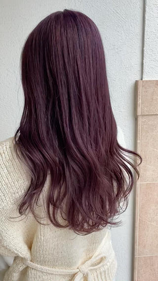 春に人気のラベンダーピンク
ブリーチ1回でできるカラー 