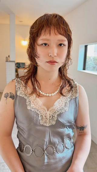 ショート カラー ベージュデザイン パーマKaito🌸のヘアスタイル